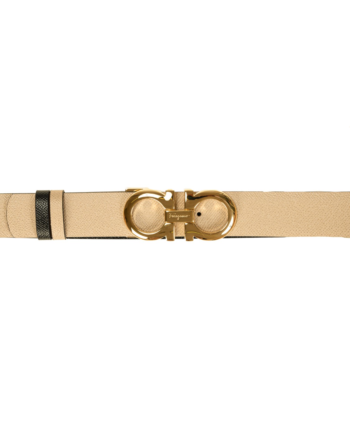 shop SALVATORE FERRAGAMO  Cintura: Salvatore Ferragamo cintura reversibile Gancini in vitello martellato.
Bicolore.
Lunghezza regolabile.
Altezza: 3.5 cm.
Composizione: 100% vitello.
Made in Italy.. 23A564 DONNAH35-548674546BEIGE/NERO number 3979568